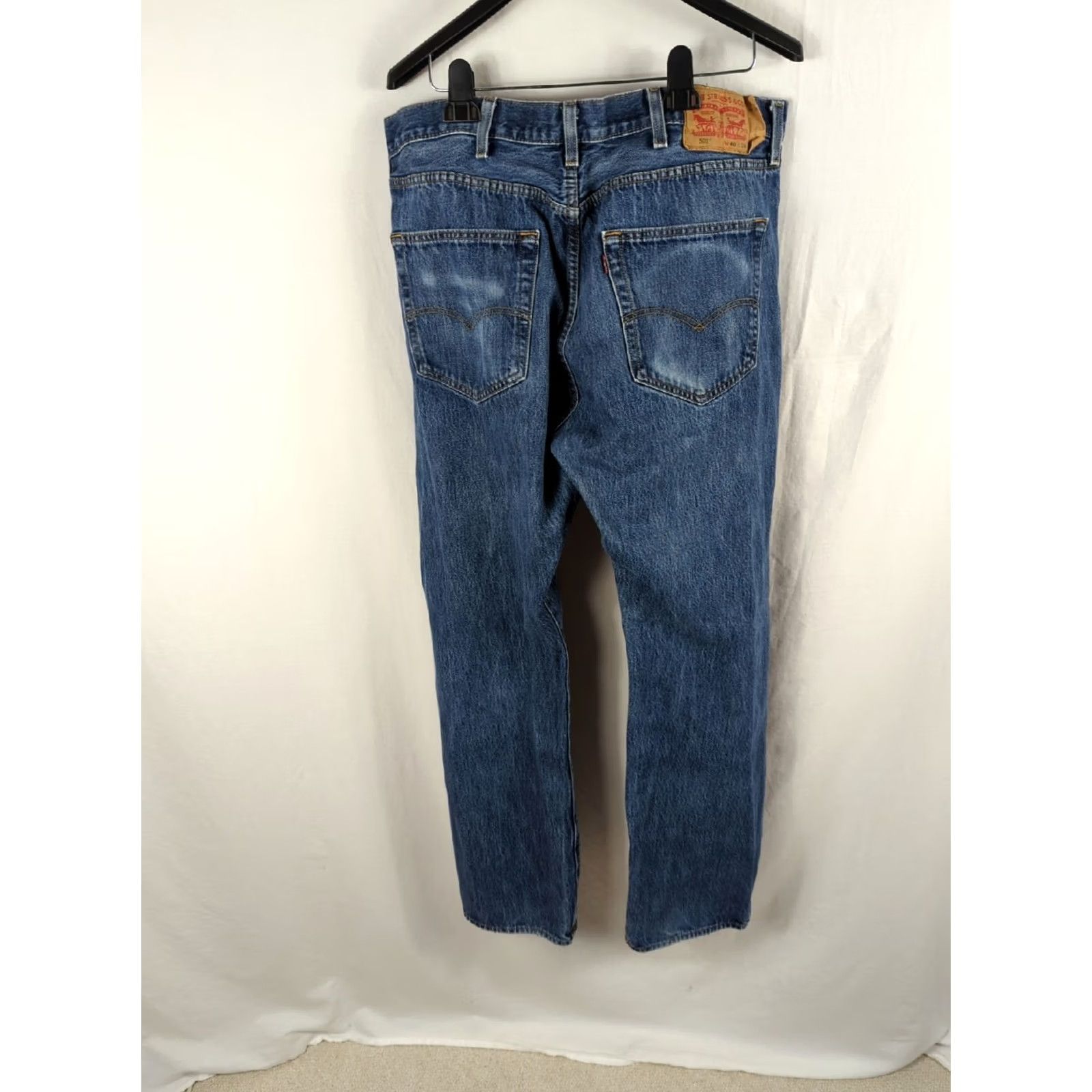 Levi's Levi's 501 Jeans Button Fly Regular Straight 40x34 Mens Denim Blue Cotton 5-Pocket Inseam 34 Mexico Manufacturer Levi'S 501 Series High Rise Size US 40 / EU 56 - 4 Thumbnail