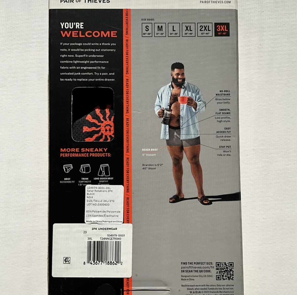 Other Pair of Thieves SUPERFIT Solar Rotations boxer, 2-pack 3XL Size 46 - 6 Thumbnail
