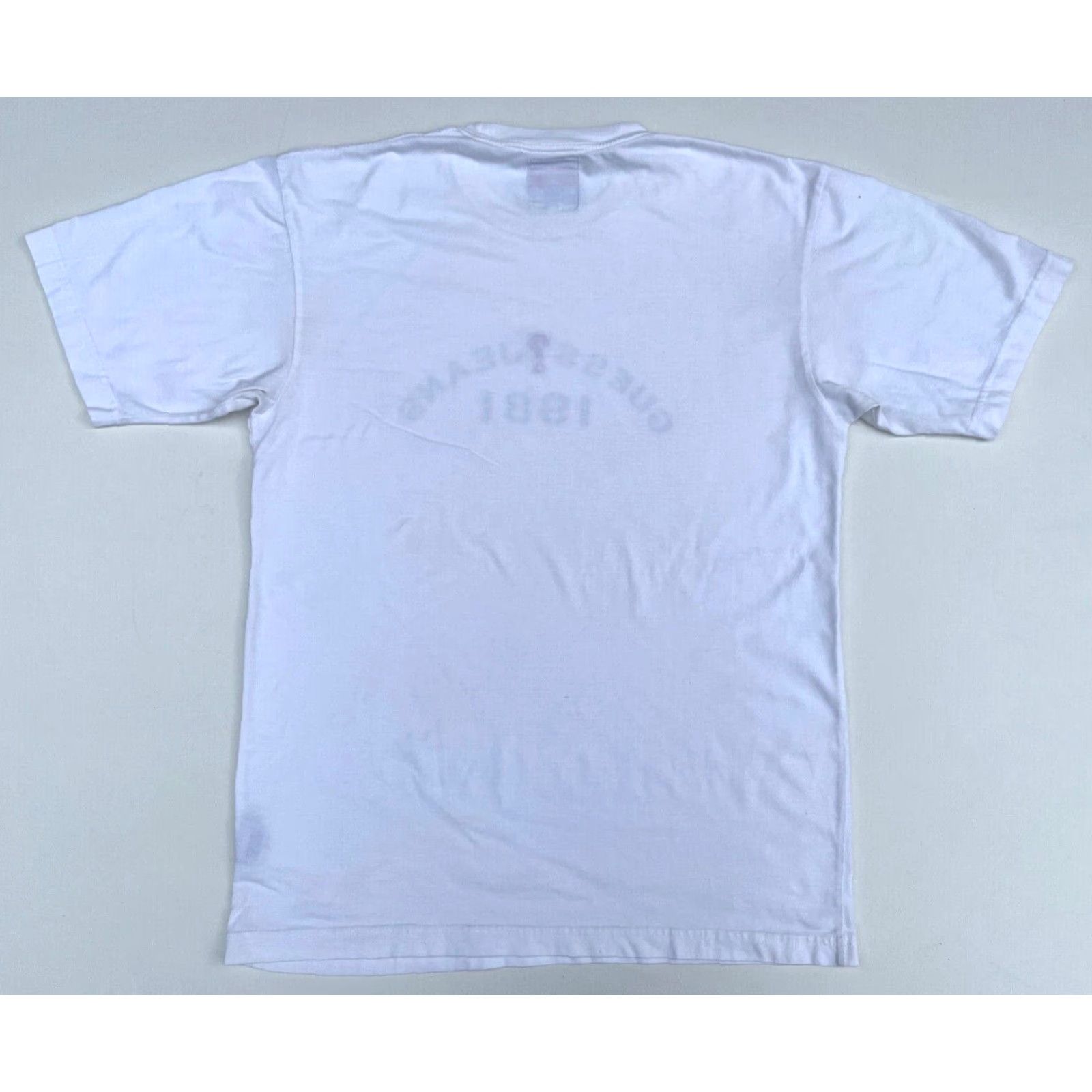 Guess VINTAGE Guess Jeans T-Shirt Mens M USA 1981 90s White Cotton Logo Short Sleeve Crew Neck Assist 1981 USA Size US M / EU 48-50 / 2 - 2 Thumbnail