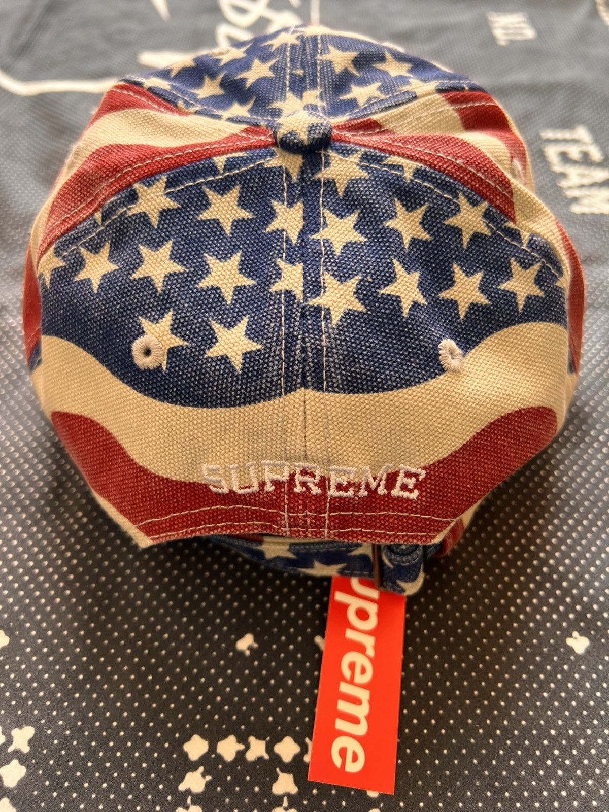 Supreme Supreme Pigment Coated S Logo 6-Panel Cap USA Flag america Size ONE SIZE - 3 Thumbnail