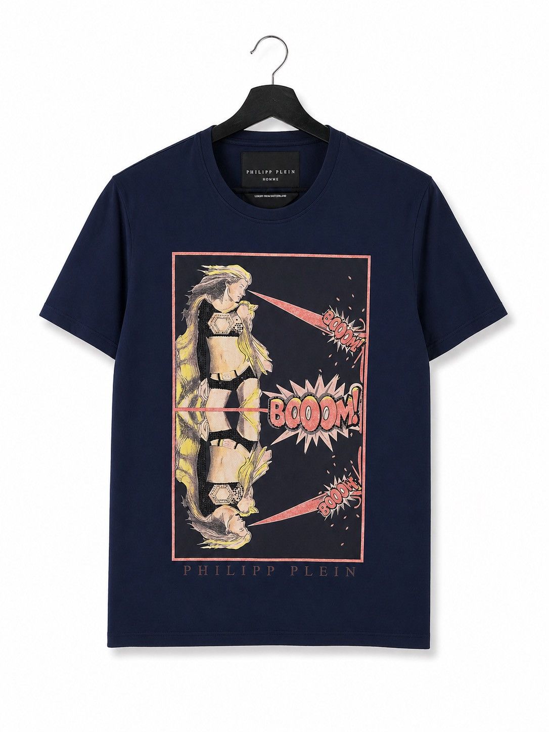 Philipp Plein Philipp Plein Homme Navy Graphic T-Shirt Comic “Boom” Print Size US S / EU 44-46 / 1 - 1 Thumbnail