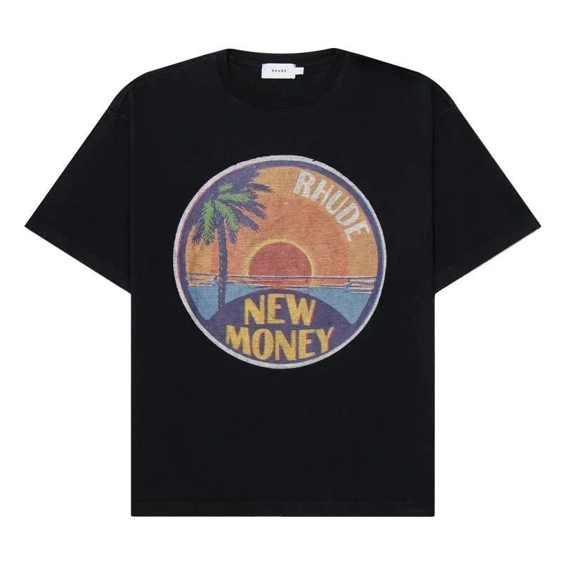 Rhude NEW RHUDE NEW MONEY BLACK TEE SZ MEDIUM Size US M / EU 48-50 / 2 - 1 Thumbnail