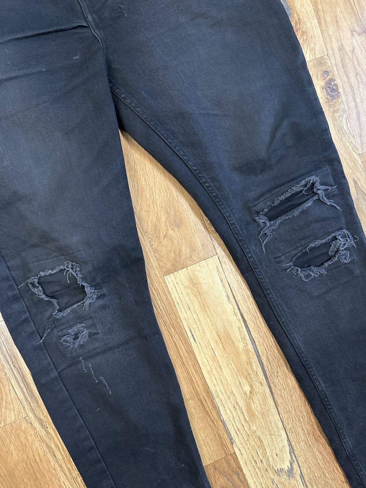 Ksubi Ksubi Knee Patch Black Denim Jeans Size 34 Size US 34 / EU 50 - 3 Thumbnail