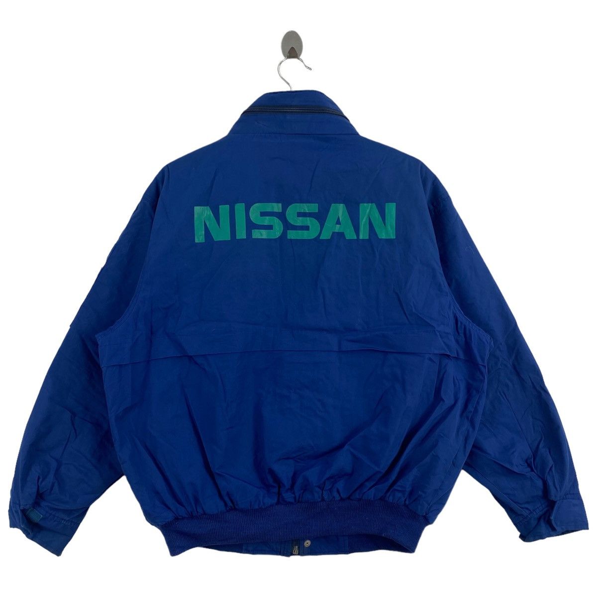 image of Bomber Jacket x Nismo Nissan Nismo X Hiteq Formula One Big Brand Print Navy Bomber (Size Large)