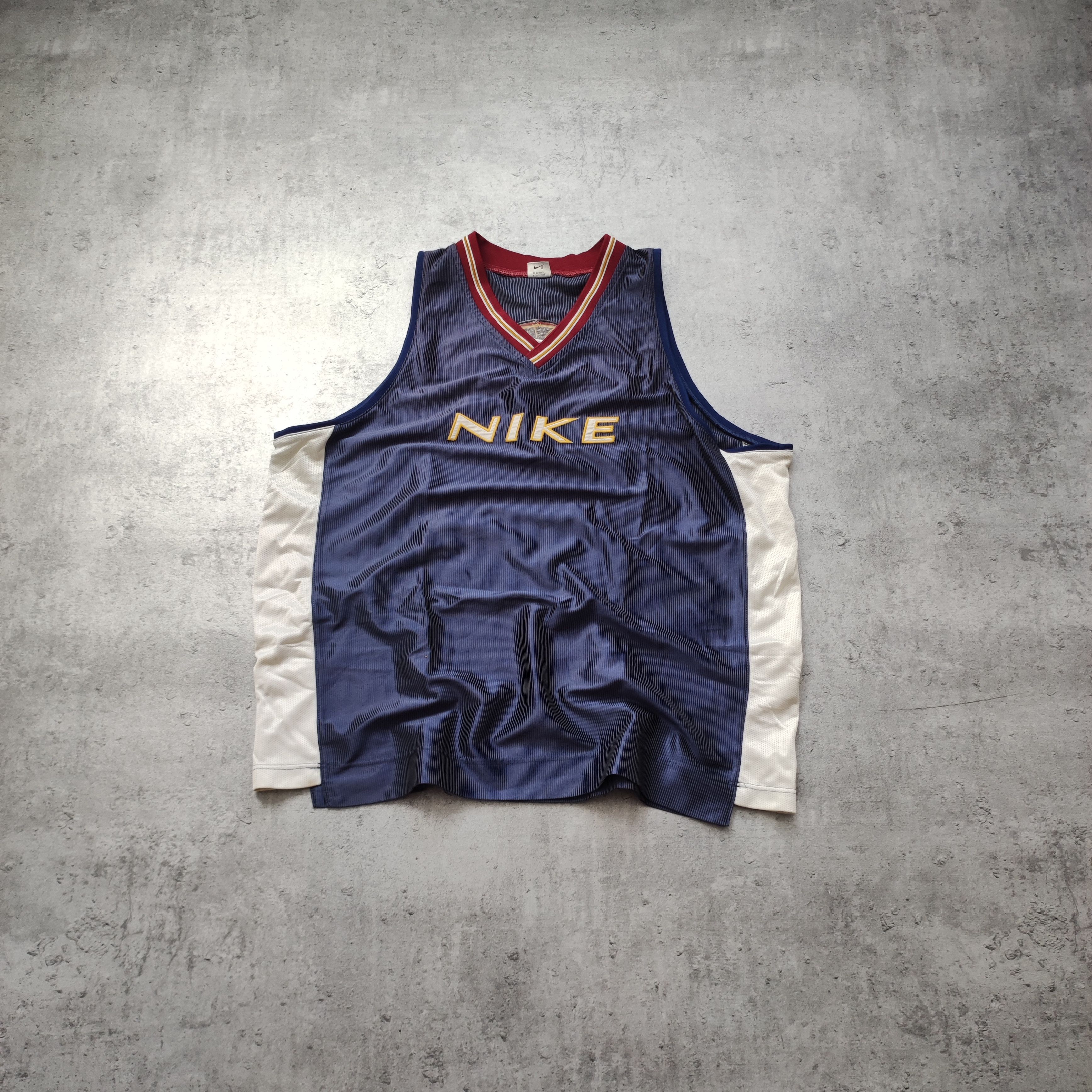 NBA × Nike × Vintage Vintage RARE 90s Nike x NBA Basketball Varisty Jersey Size US L / EU 52-54 / 3 - 1 Thumbnail