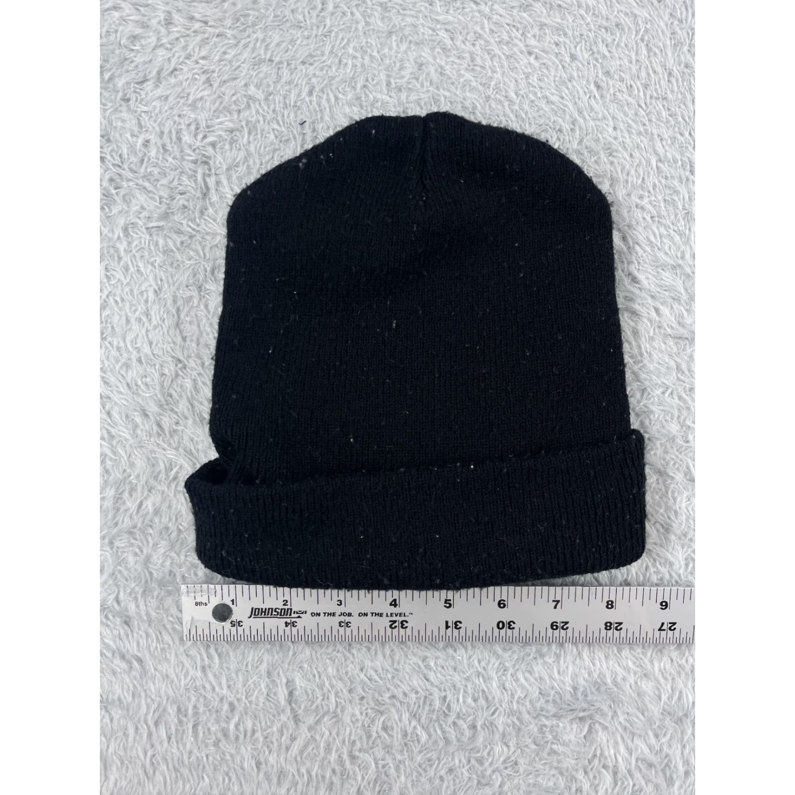 Vintage VINTAGE Maryland Monogram Hat Beanie One Size Black Knit 100% Acrylic Roofing Tools Outdoor Logo Mens Size ONE SIZE - 4 Thumbnail