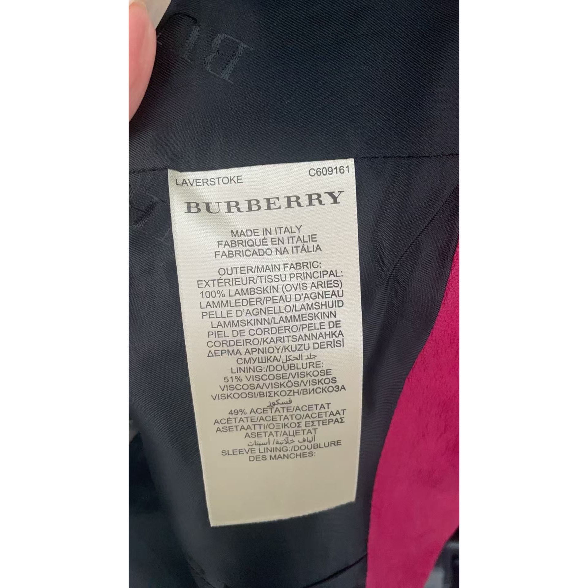 Burberry Burberry London Womens Cropped Pink Leather Double-Breasted Size M / US 6-8 / IT 42-44 - 14 Thumbnail