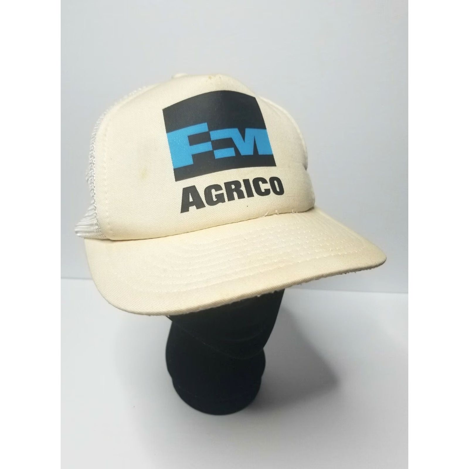 Vintage Vintage Ivory Blue Agrico Hat Baseball Trucker Cap Dad Hat Snapback Fertilizer Cap Men Adjustable Size ONE SIZE - 2 Thumbnail