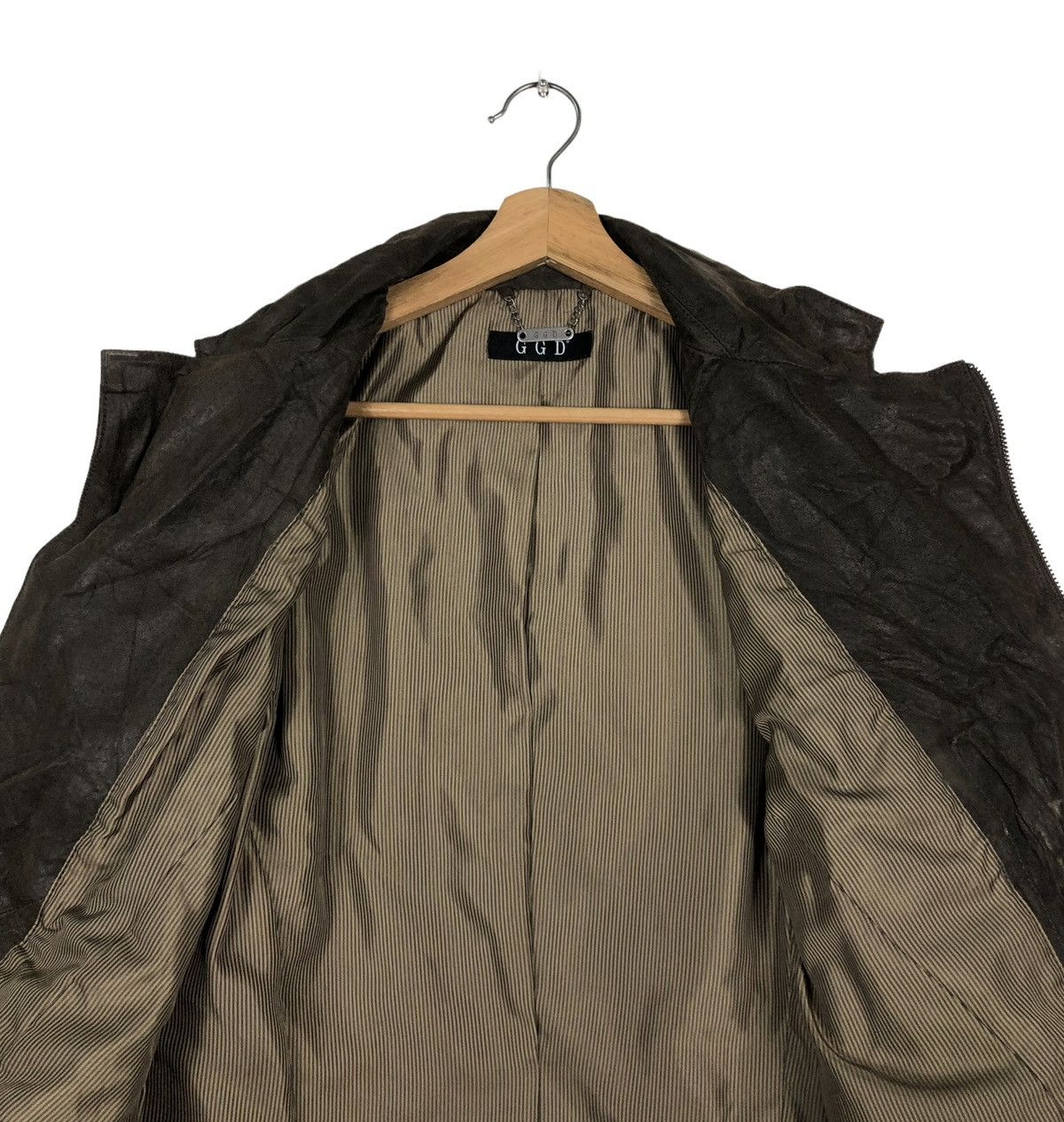 Japanese Brand 🔥VINTAGE CROPPED GENUINE LEATHER JACKET GGD ISSEY MIYAKE Size US M / EU 48-50 / 2 - 14 Thumbnail