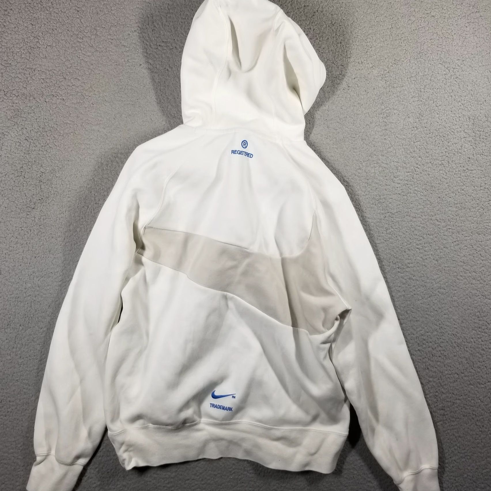 Nike NIKE Sportswear Swoosh Pullover Hoodie M White Grey Tech Fleece Hooded New Mens Size US M / EU 48-50 / 2 - 2 Thumbnail
