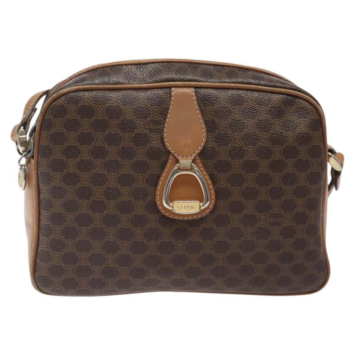 Celine CELINE Macadam Canvas Shoulder Bag Pvc Leather Brown Gold Size ONE SIZE - 2 Thumbnail