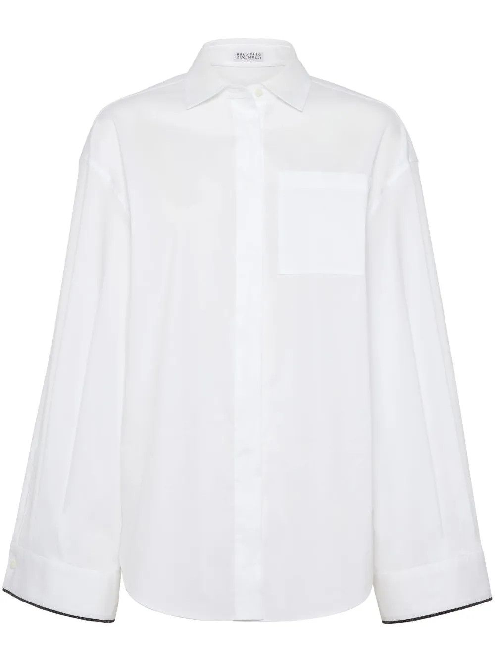 Brunello Cucinelli o1w1db10825 Blouse in White Size XL / US 12-14 / IT 48-50 - 1 Thumbnail