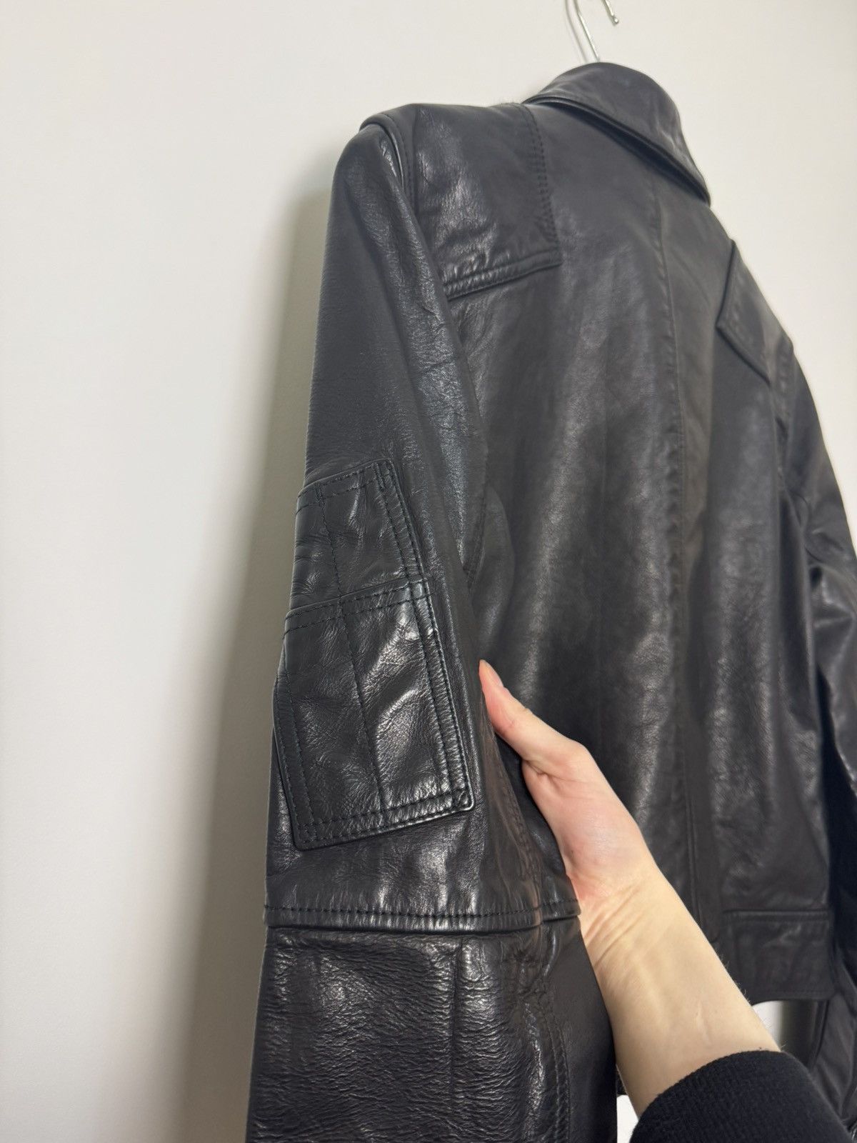 Polo Ralph Lauren × Ralph Lauren Polo Ralph Lauren Leather bomber jacket Moto Racing Biker Size M / US 6-8 / IT 42-44 - 8 Thumbnail