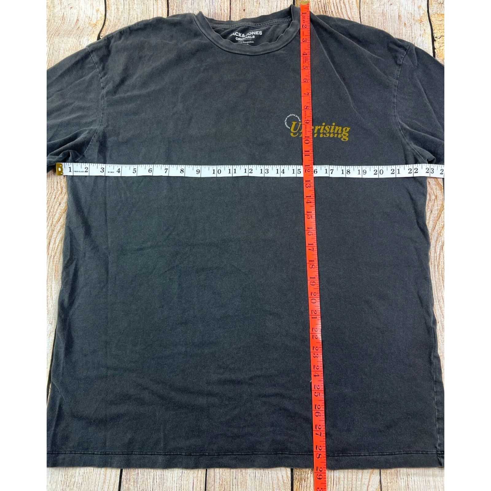 Jack & Jones JACK & JONES T-Shirt Gray XL Short Sleeve Regular Graphic Print Men Love Uprising No Love Lost Vintage? Size US XL / EU 56 / 4 - 6 Thumbnail