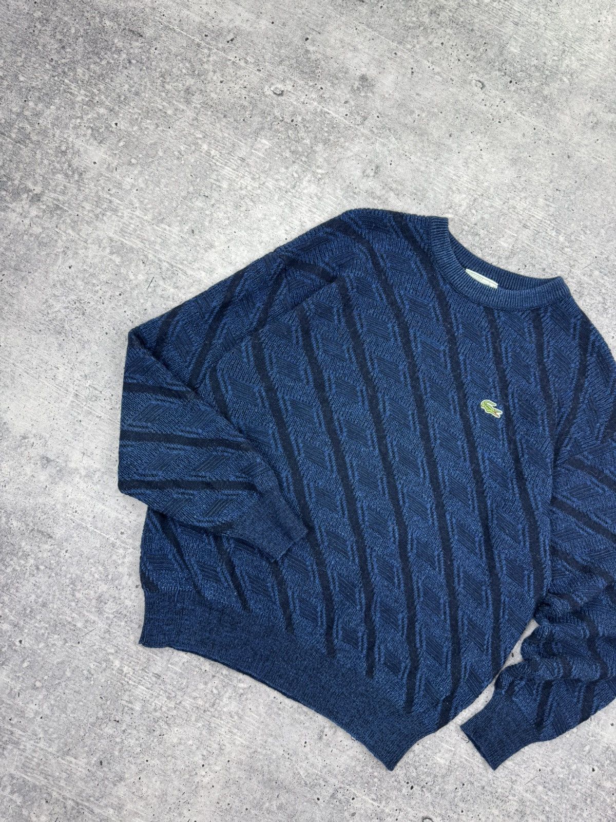 Lacoste Chemise Lacoste Vintage 90’s Style Wool Blue Sweater Men L Size US L / EU 52-54 / 3 - 3 Thumbnail