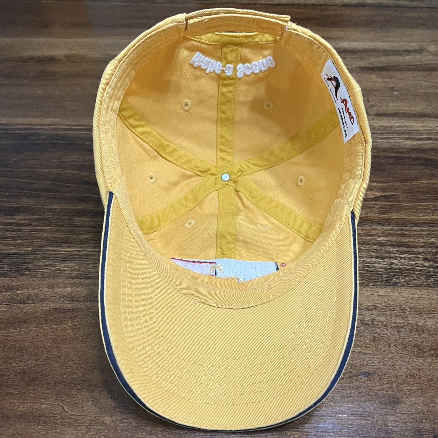 OAMC Litteer Films Hat Cap Yellow Mens Dad Baseball Cap Knit Cotton Adjustable One Size Size ONE SIZE - 7 Thumbnail