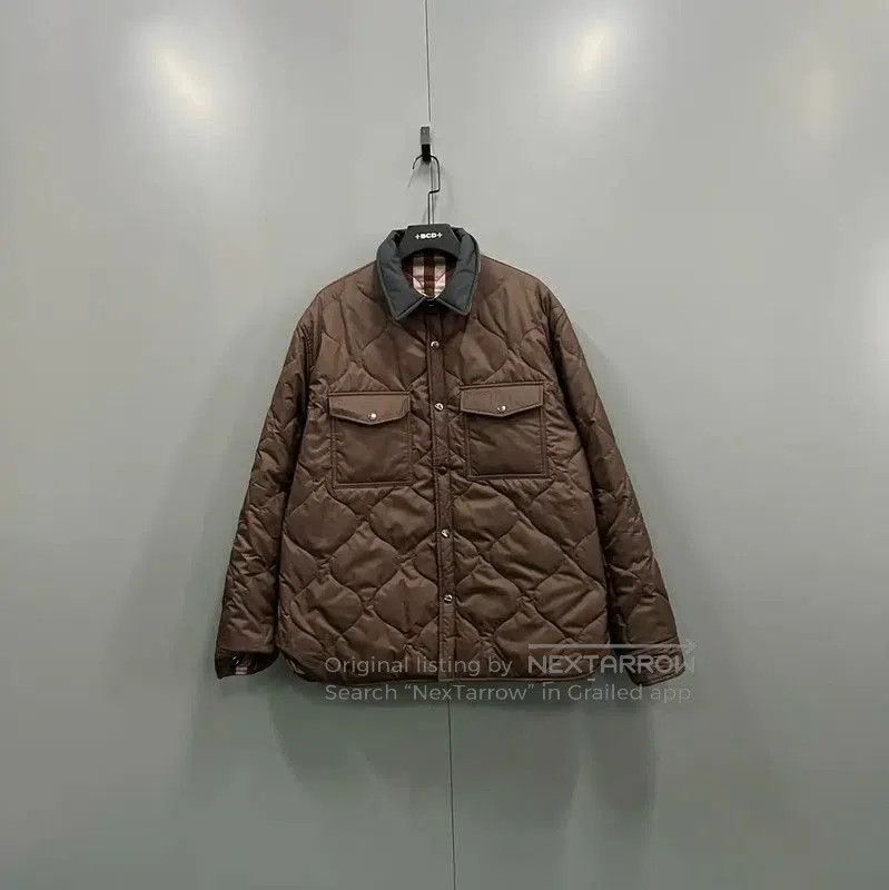 Burberry Burberry Brown Cotton Check Quilted Jacket. Size US XL / EU 56 / 4 - 3 Thumbnail