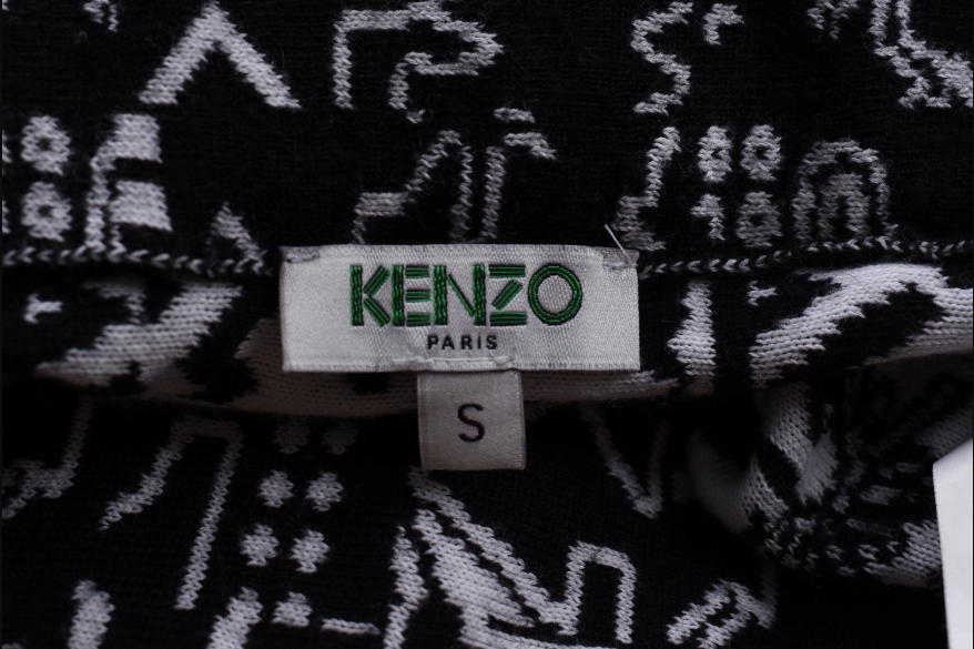 Kenzo Women's Kenzo Graphic Print Black White Mini Skirt Size XS Size 27" / US 4 / IT 40 - 3 Thumbnail