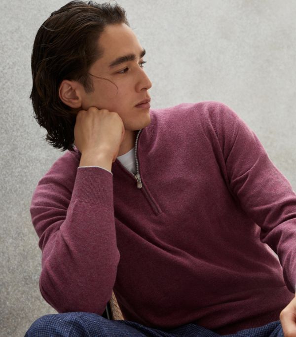 Brunello Cucinelli o1w1db10924 Cashmere Turtleneck in Medium Purple Size US XXL / EU 58 / 5 - 4 Thumbnail