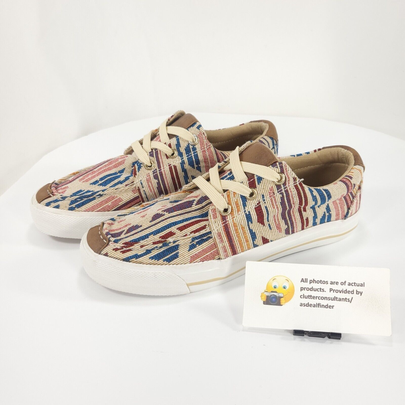 Roper Roper Casual Canvas Sneaker Shoe Womens Size 6 Multi Beige Size US 6 / IT 36 - 1 Thumbnail