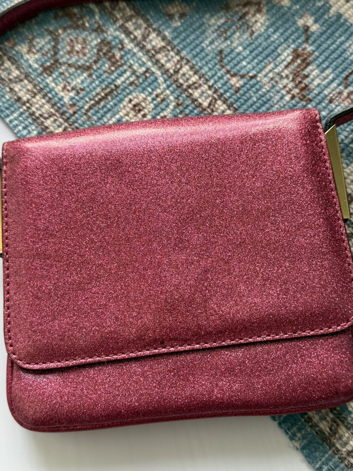 Dolce & Gabbana Archive 2000s Dolce & Gabbana Glitter Leather Small Hand Bag Size ONE SIZE - 6 Thumbnail