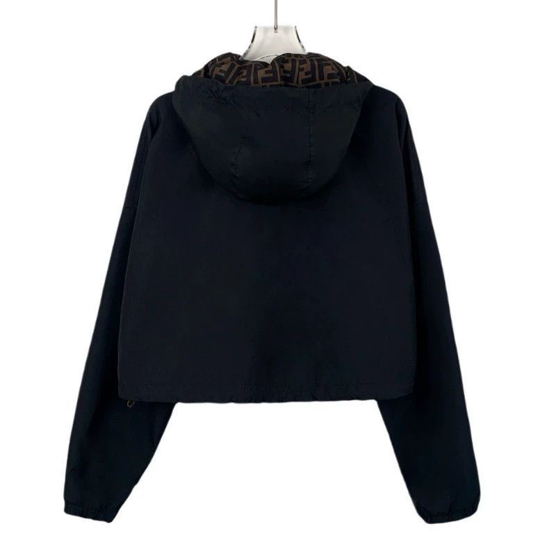 Fendi Fendi Black Logo Hooded Zip Jacket Size US S / EU 44-46 / 1 - 2 Thumbnail