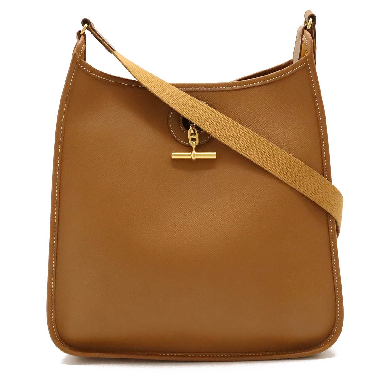Hermes Hermes Hermes Vespa PM Shoulder Bag Brown Leather Leather Crossbody Bag in Very Good Condition Size ONE SIZE - 1 Thumbnail