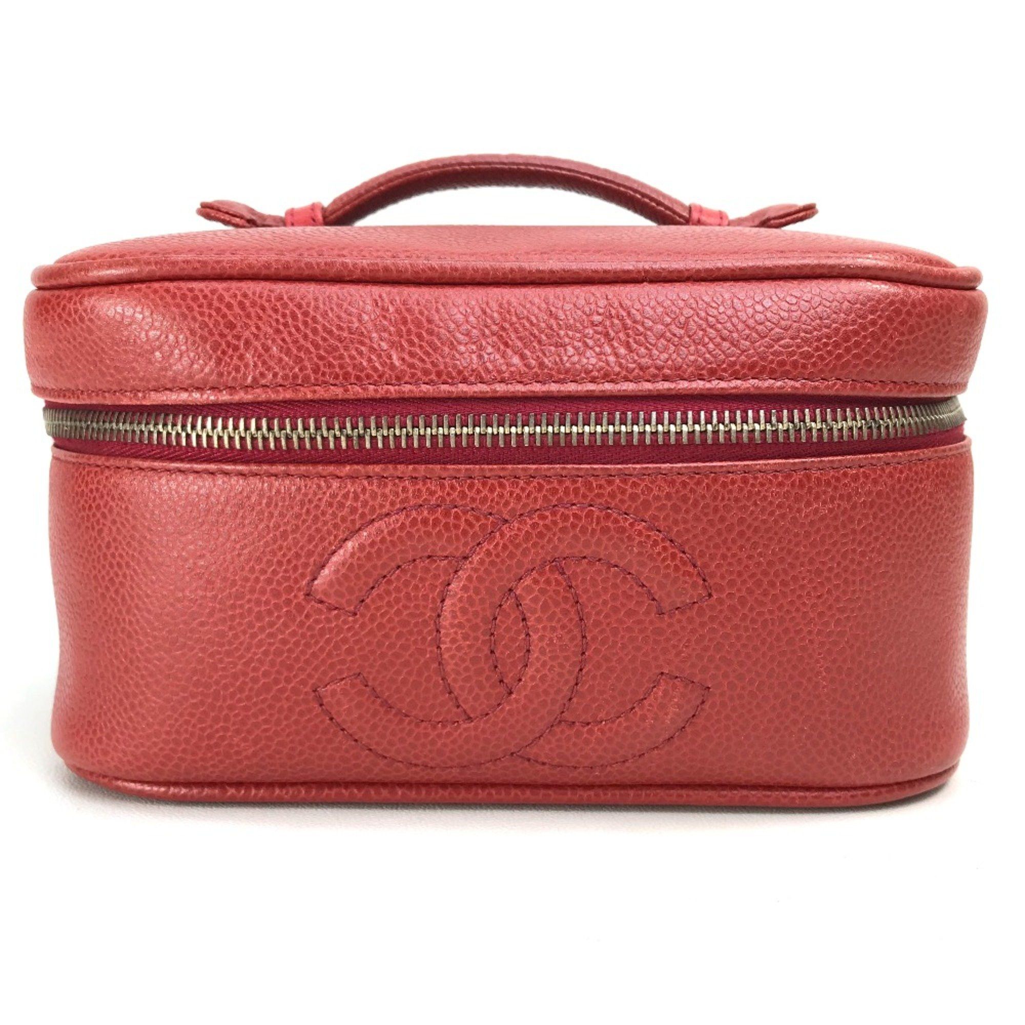Chanel Chanel CC Mark Bag Hand Bag Vanity bag Red x GoldHardware Size ONE SIZE - 1 Thumbnail