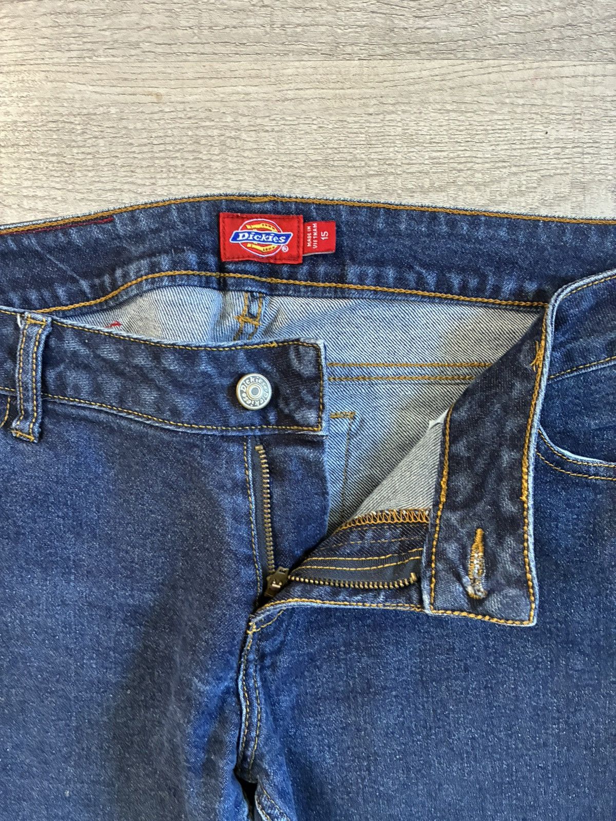 Dickies Vintage Dickies Women’s Capri Jeans Dark Wash Cuffed Size 34" / US 12 / IT 48 - 4 Thumbnail