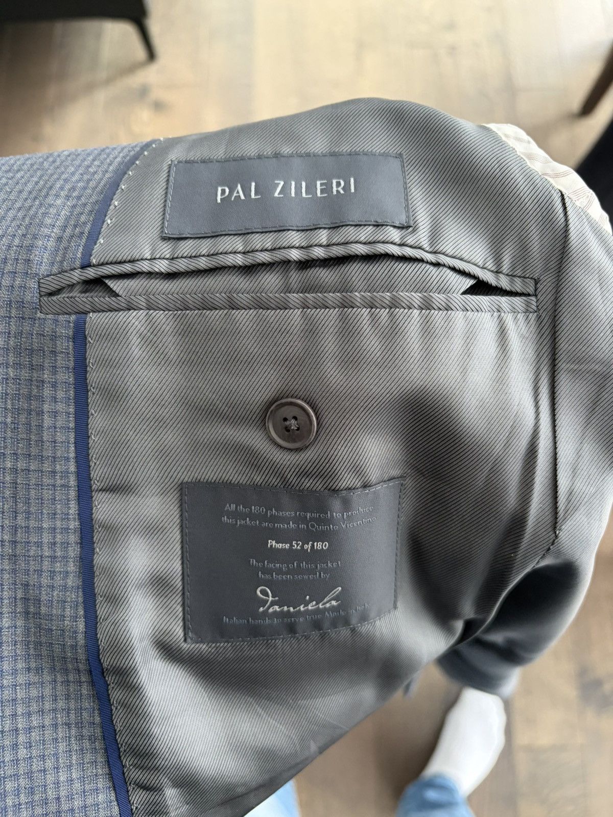 Pal Zileri Pal Zileri Blue/Grey Suit Size 38R - 9 Thumbnail