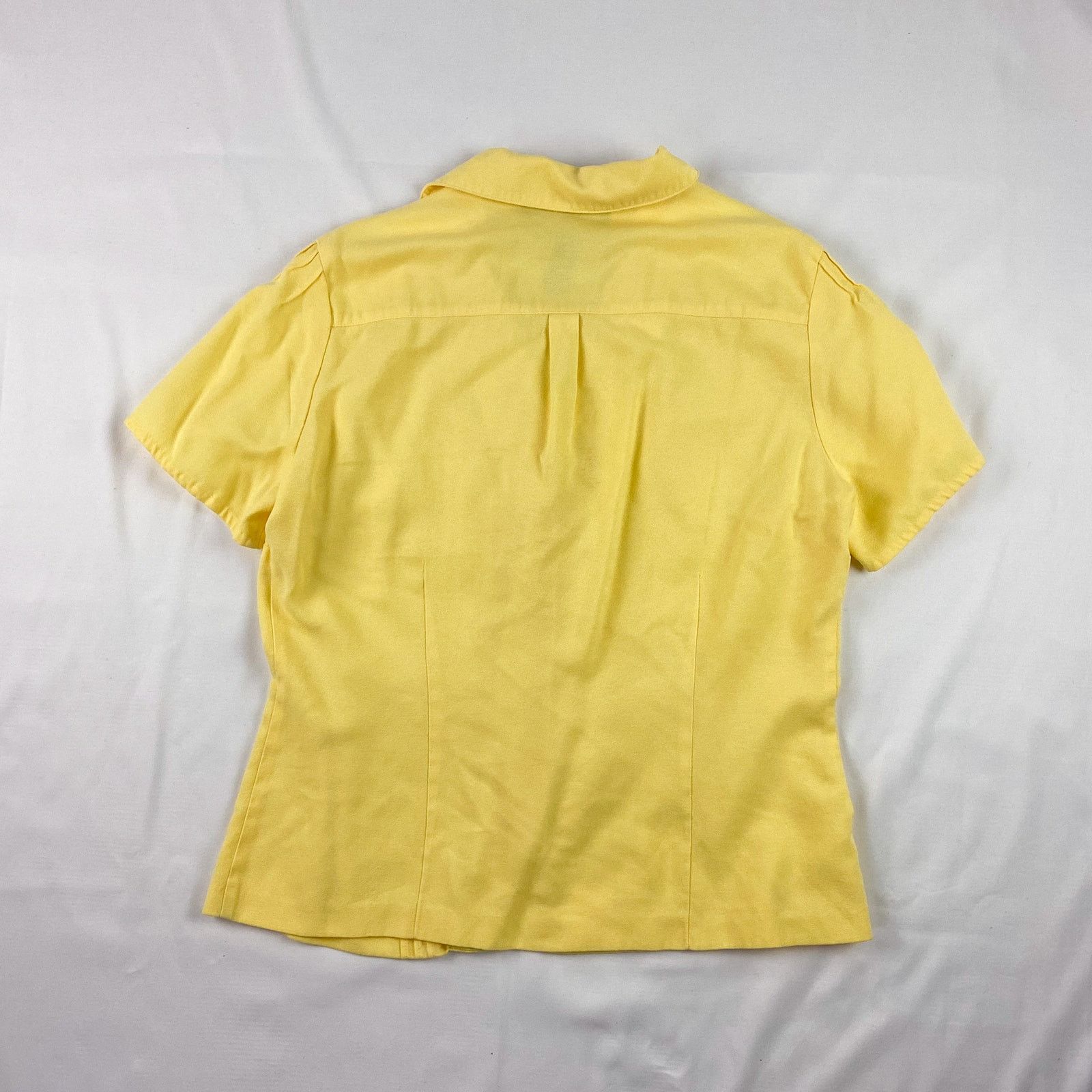Vintage Sag Harbor Vintage Yellow Button Front Blouse Womens Small Size S / US 4 / IT 40 - 7 Thumbnail
