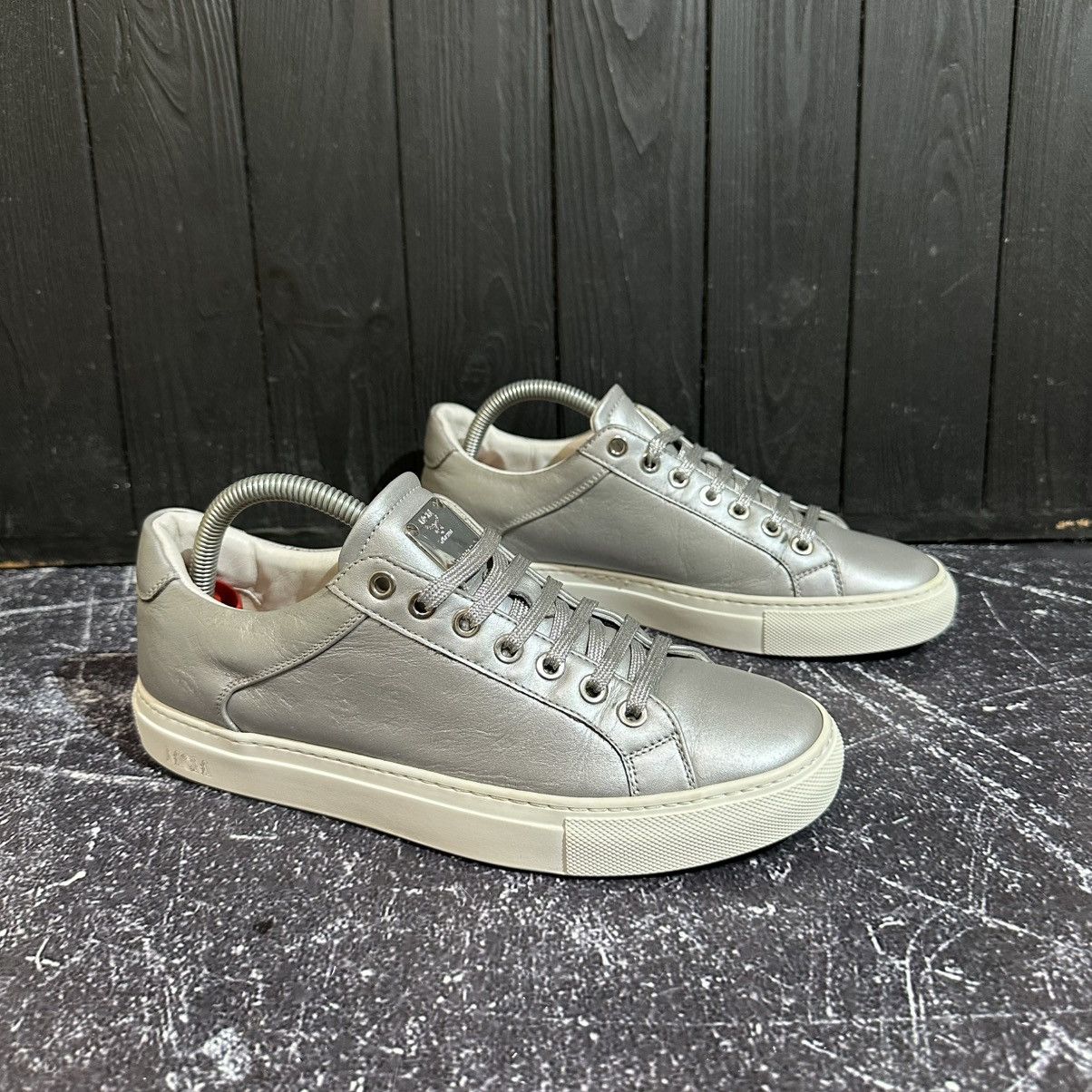 MCM MCM - Women’s Monogram Silver Leather Sneakers Size 39 Size US 9 / IT 39 - 3 Thumbnail