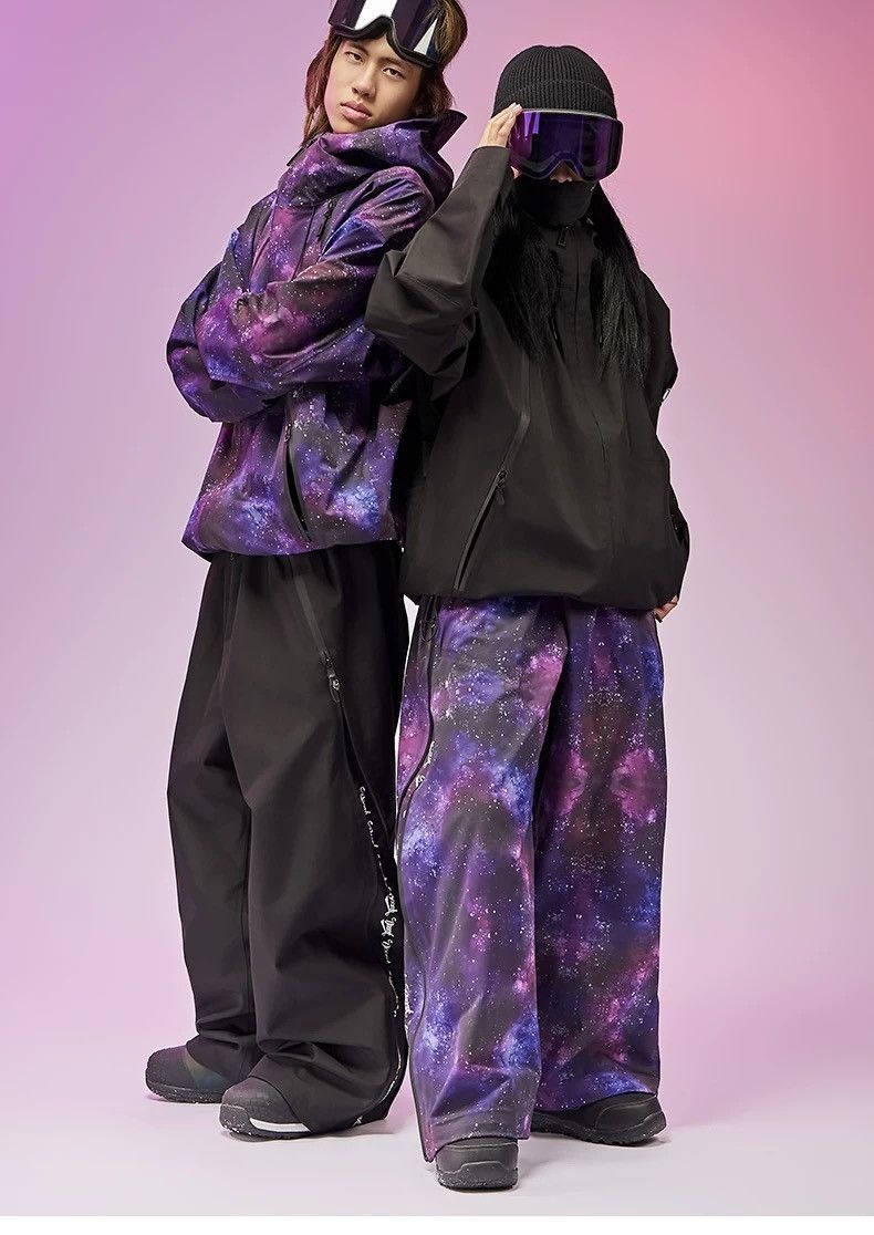 Other Purple Starry Sky Series Hard Shell Ski Jacket Size US 32 / EU 48 - 15 Thumbnail