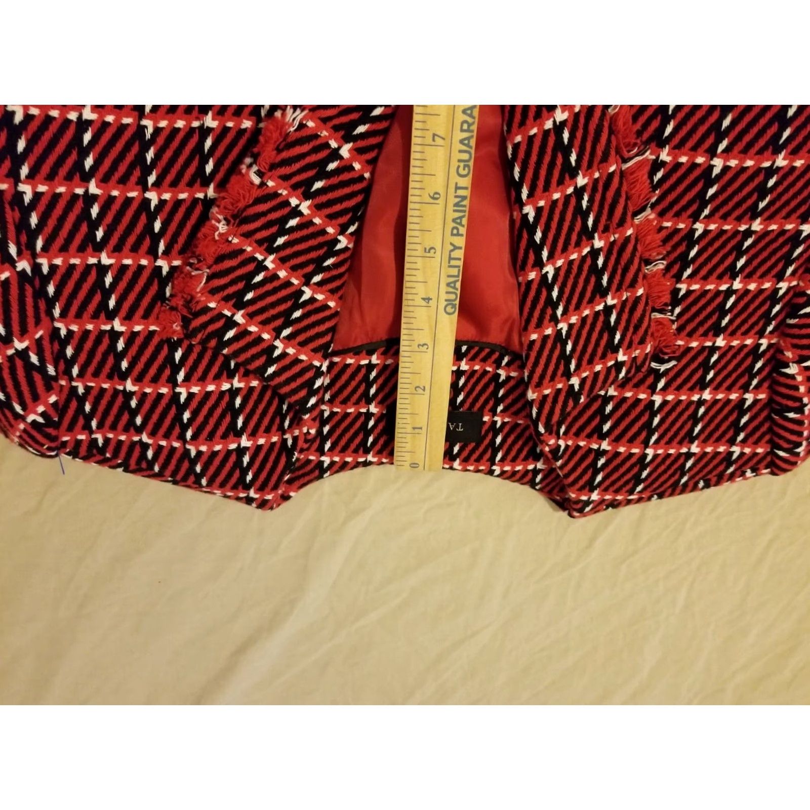 Talbots Womens Talbots Coat 14 Red Cotton Blazer Jacket Regular Size Women] Size XL / US 12-14 / IT 48-50 - 6 Thumbnail