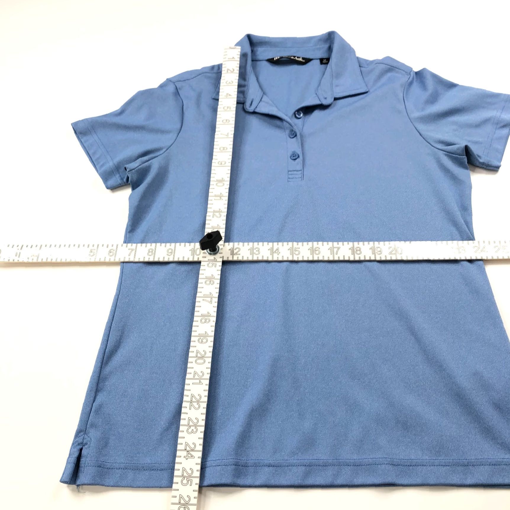 TravisMathew Travis Mathew Womens Polo Shirt Short Sleeve Button Solid Blue MINT Polo Shirt Blue MINT Womens Regular Medium Golf Style Classic Sports" Size M / US 6-8 / IT 42-44 - 2 Thumbnail