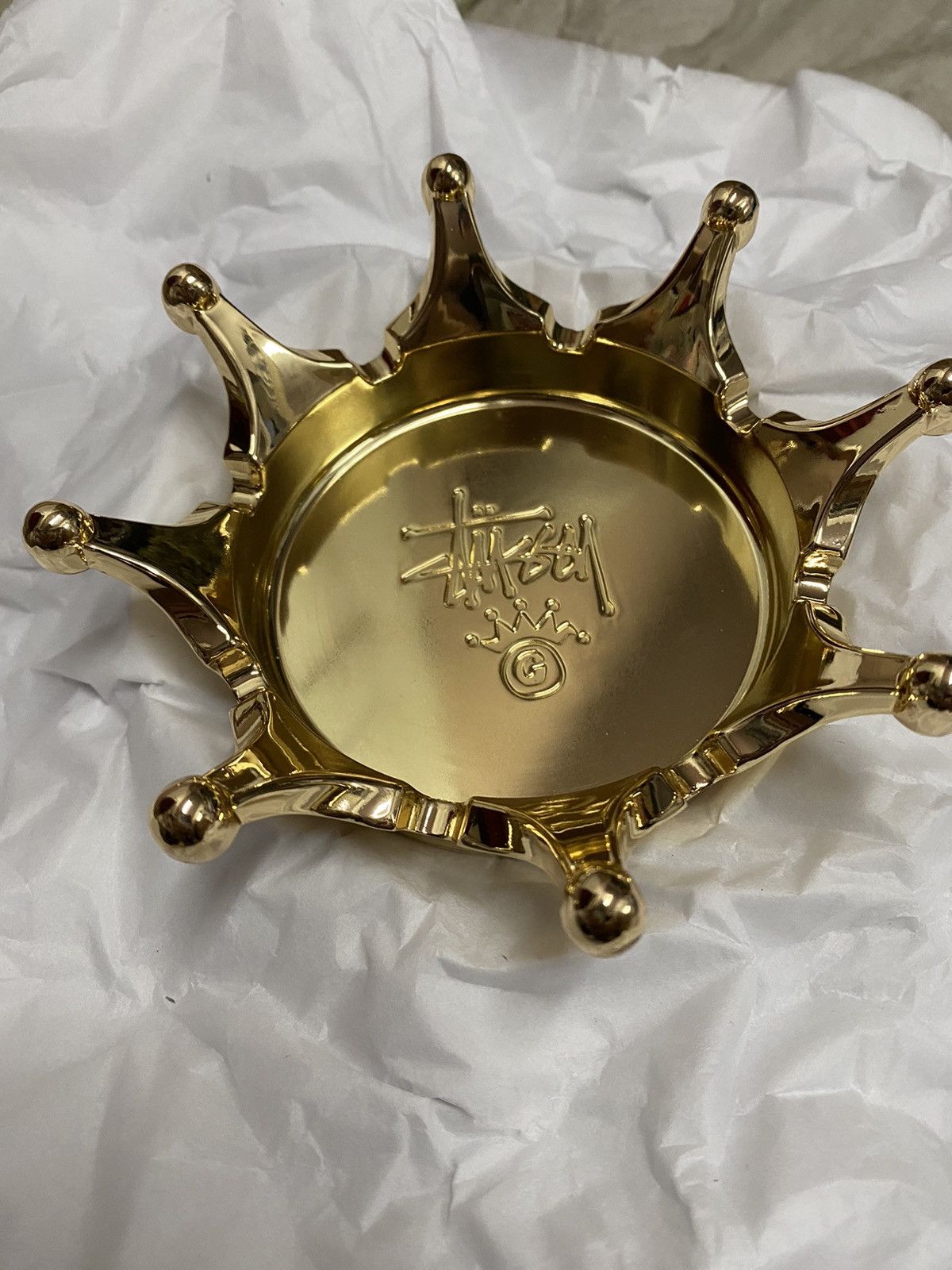 Japanese Brand × Stussy × Vintage Stussy Brass Crown Ashtray | Grailed