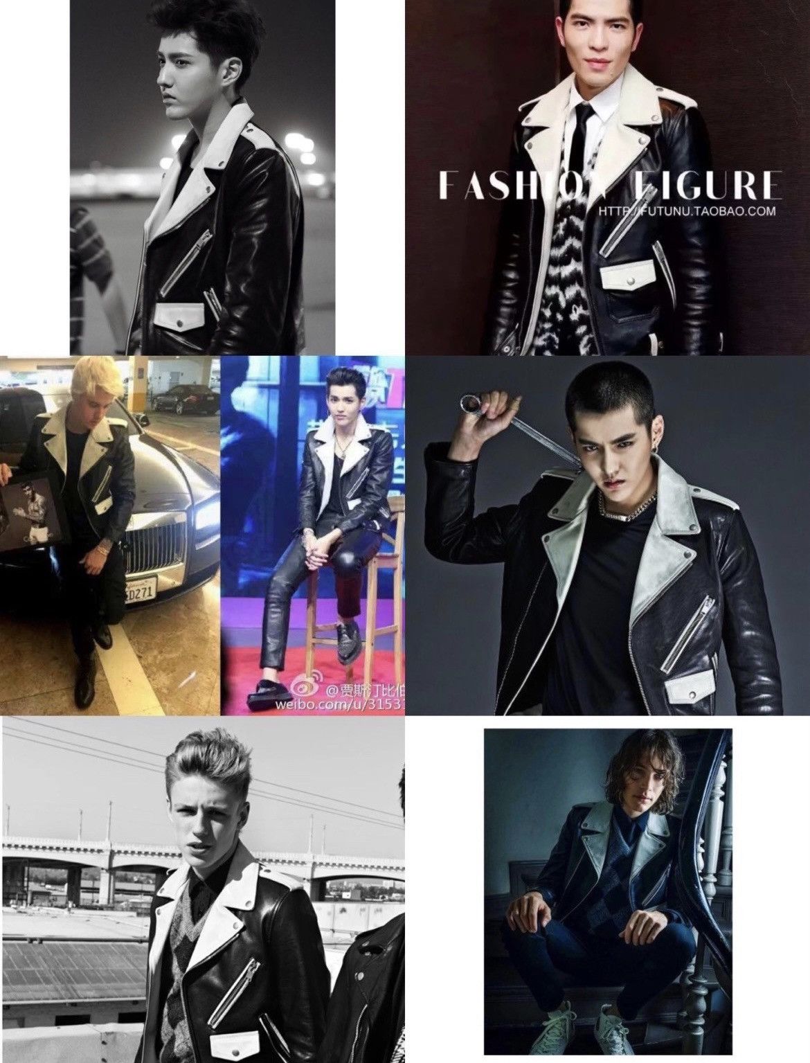 Saint Laurent Paris × Yves Saint Laurent Saint Laurent Paris SLP 14FW Black and White Leather Jacket Size US S / EU 44-46 / 1 - 8 Thumbnail