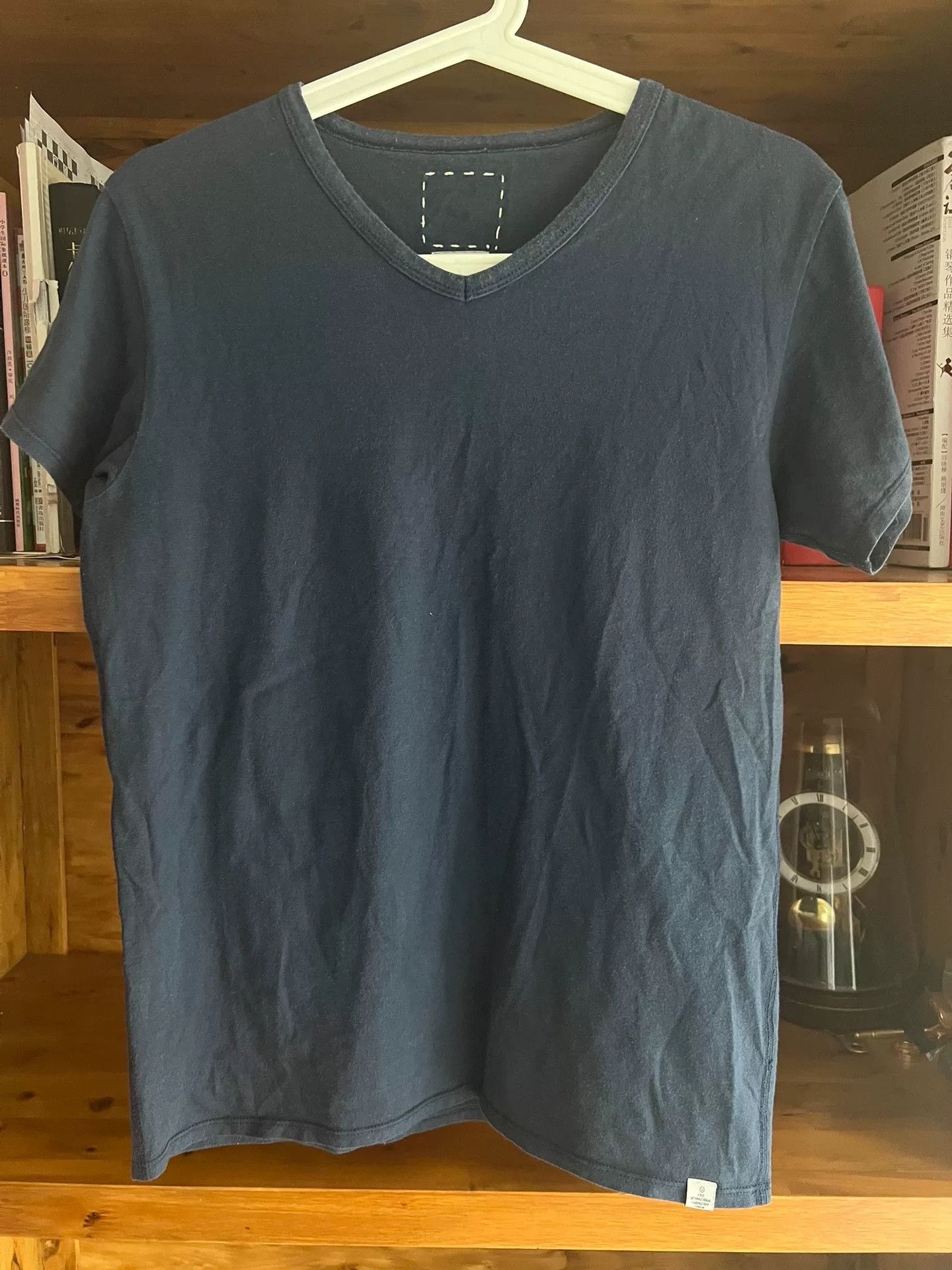Visvim visvim Indigo V-Neck Short Sleeve T-Shirt Size US M / EU 48-50 / 2 - 1 Thumbnail