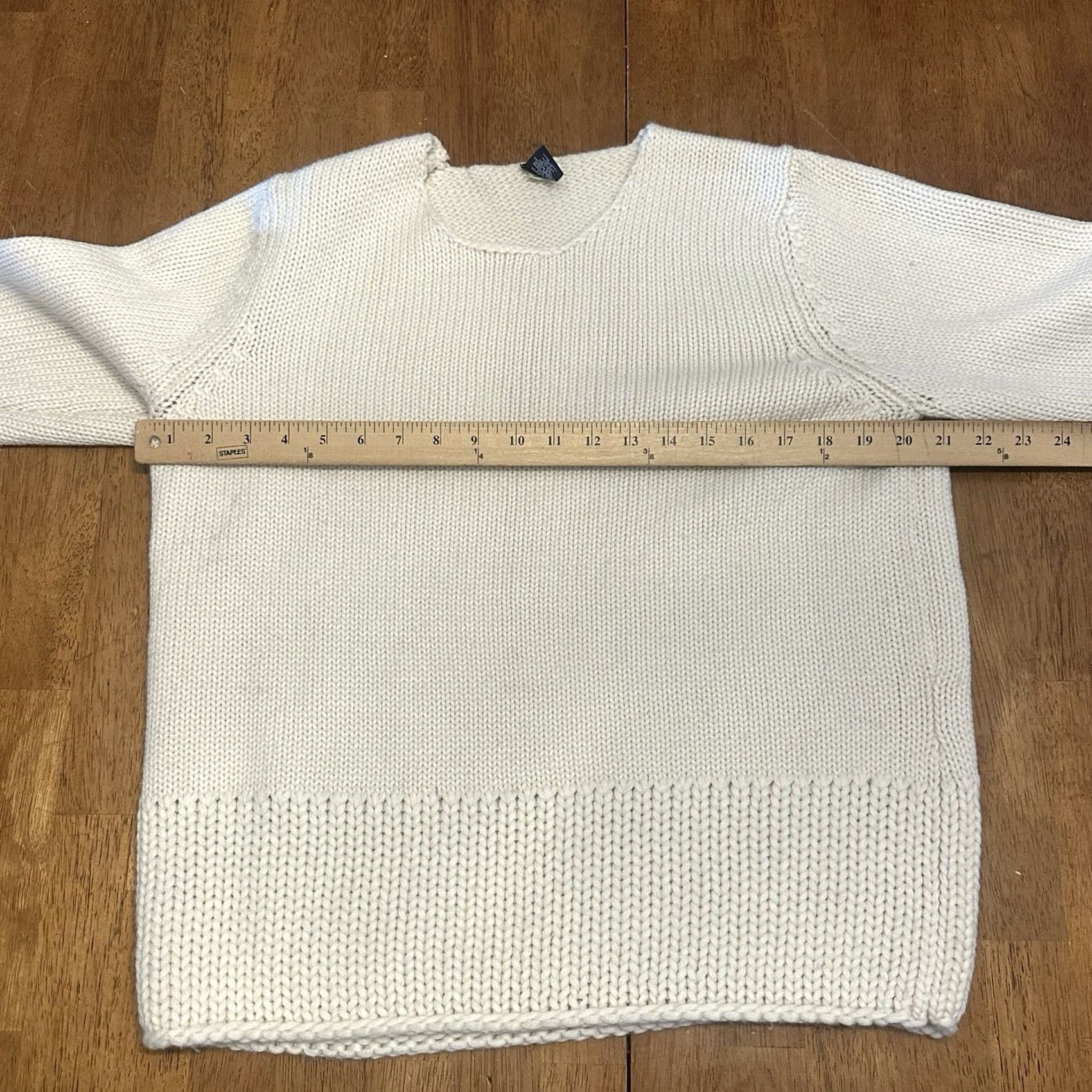 Gap Gap Wool Acrylic Chunky Knit Sweater XL White Women's Turtleneck Pullover Cable-Knit Christmas Size XL / US 12-14 / IT 48-50 - 4 Thumbnail