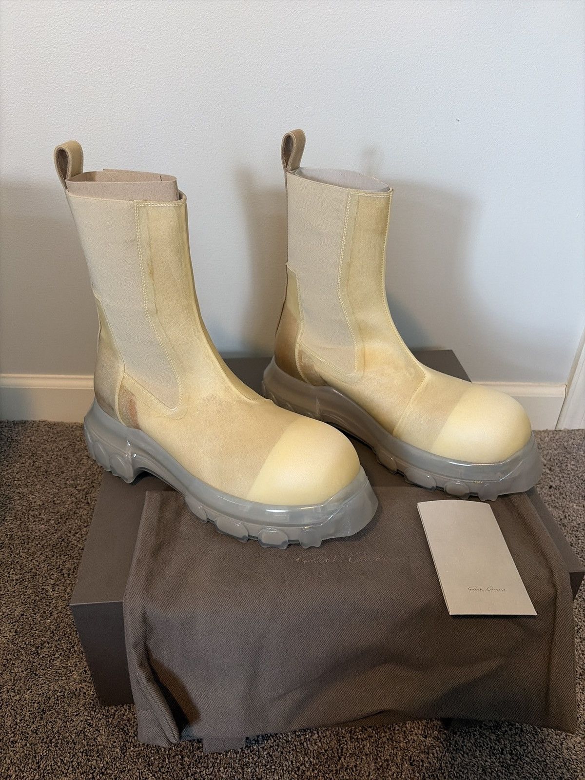 Rick Owens RICK OWENS BEATLE BOZO TRACTOR BOOTS RU01C4881 LCTO Size US 10 / EU 43 - 1 Thumbnail