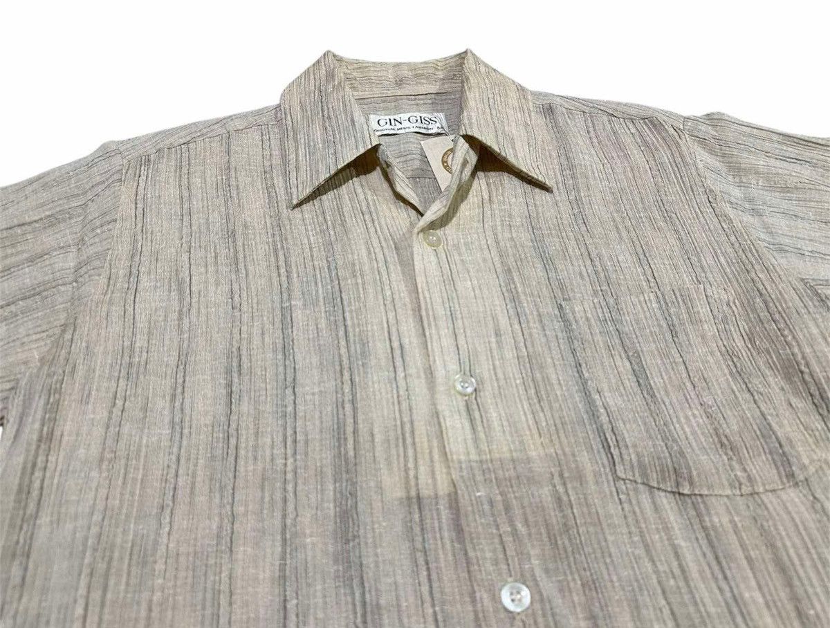 Japanese Brand 🔥Nice Vintage Japanese Pleated Shirt Solid Textured Size US L / EU 52-54 / 3 - 1 Thumbnail
