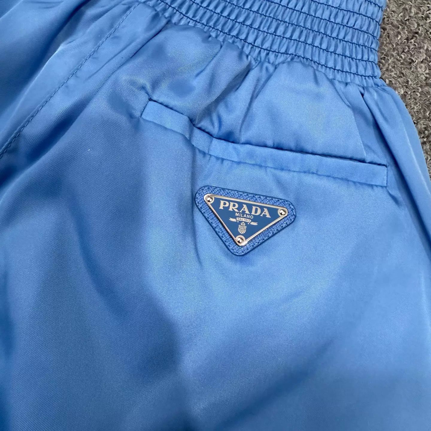 Prada Prada Blue Triangle Logo Nylon Shorts 38 99 New Size 26" / US 2 / IT 38 - 3 Thumbnail