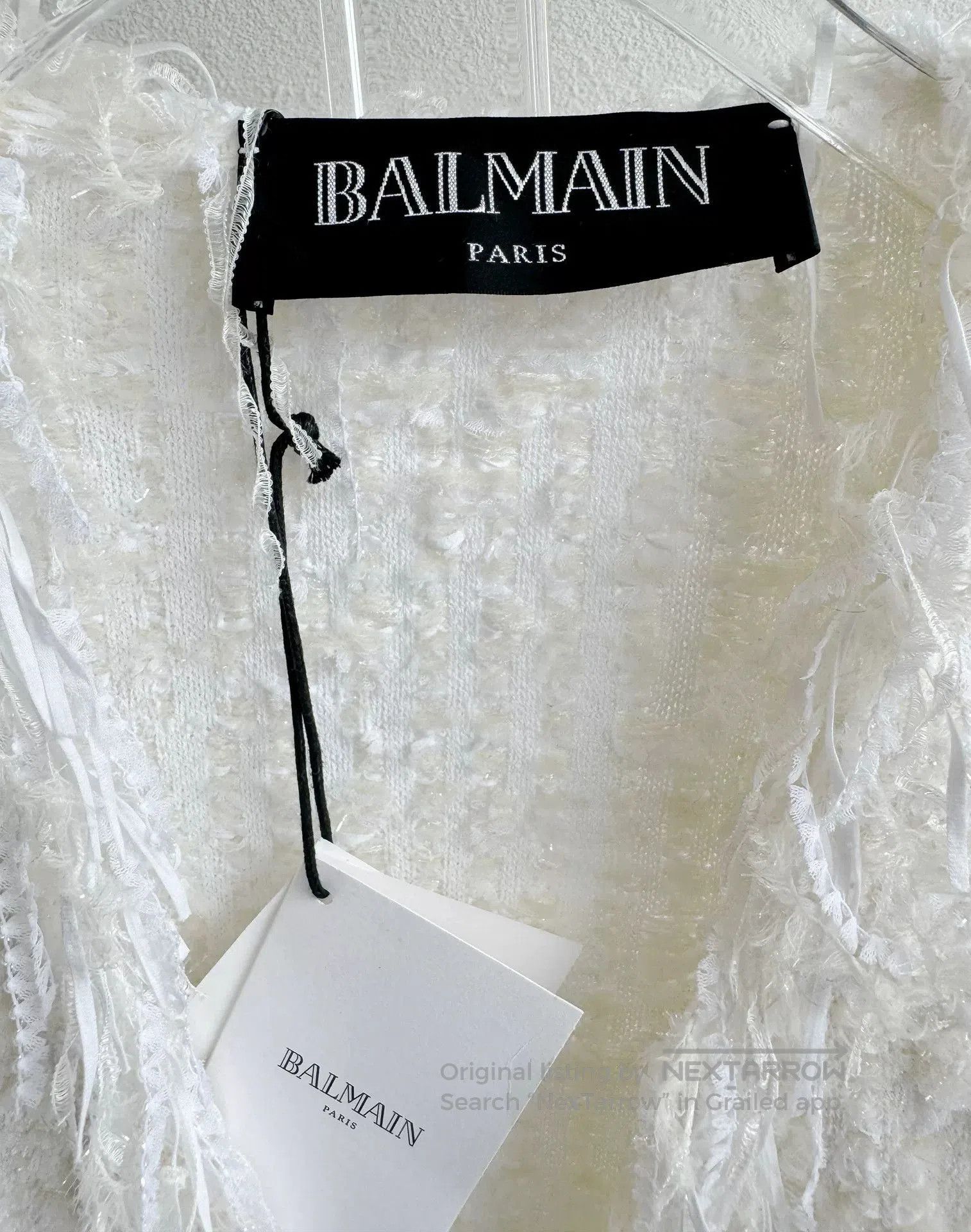 Balmain Balmain White Fringe Jacket. Size S / US 4 / IT 40 - 5 Thumbnail