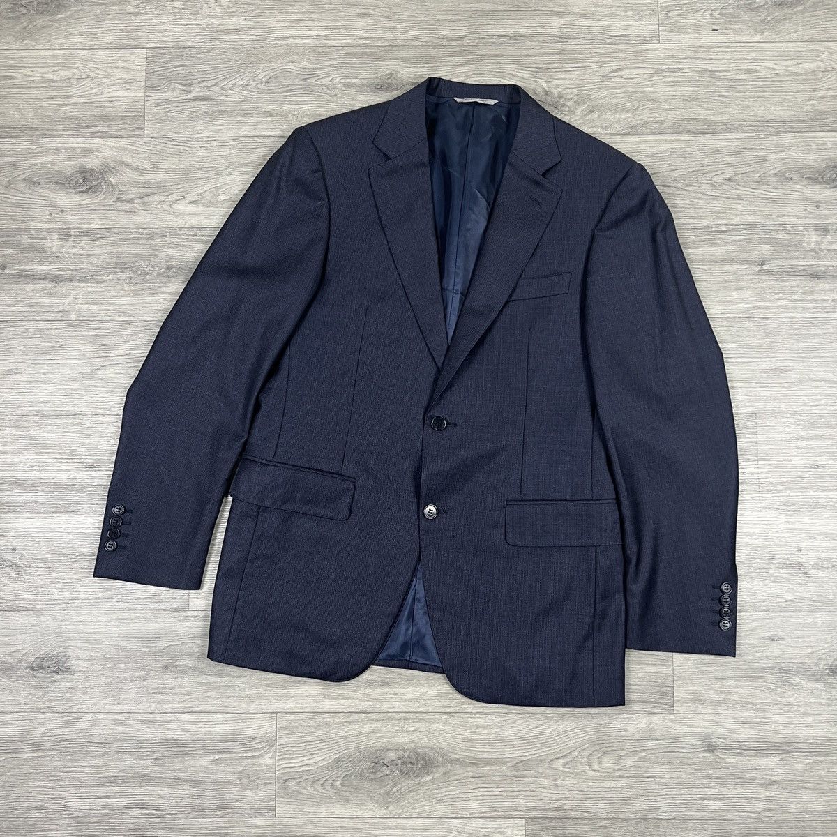 Canali Canali Italy Navy Blue Wool 2-Button Blazer Sport Coat Size 48R - 2 Thumbnail