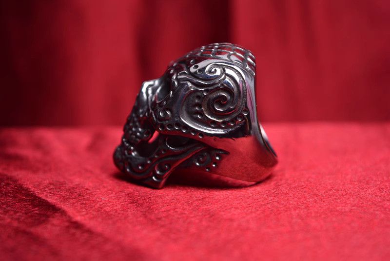 Jewelry Skull Rare Jewelry Rings Open Size Chrome Ring (Size 7-13) Size ONE SIZE - 5 Thumbnail