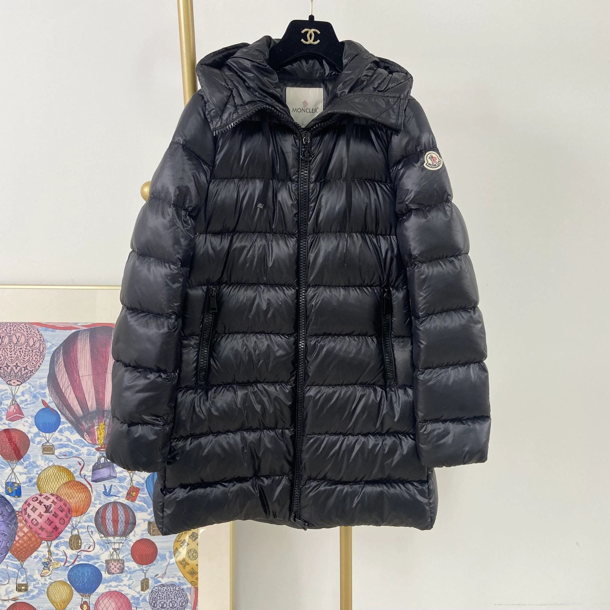 Moncler Moncler Black Mid-Length Puffer Jacket Size 1 Size S / US 4 / IT 40 - 1 Thumbnail