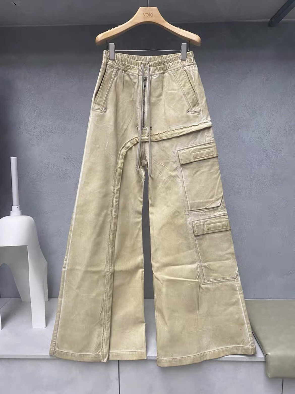 Rick Owens Rick Owens IMBALANCED DOUBLE CARGO JUMBO BELAS Size US 32 / EU 48 - 1 Thumbnail