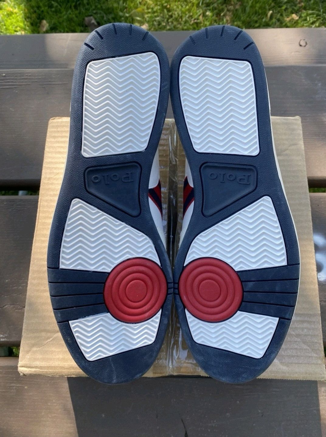 Ralph Lauren Ralph Lauren Polo Court Sneakers White Navy Red Retro 006 Size US 11.5 / EU 44-45 - 6 Thumbnail