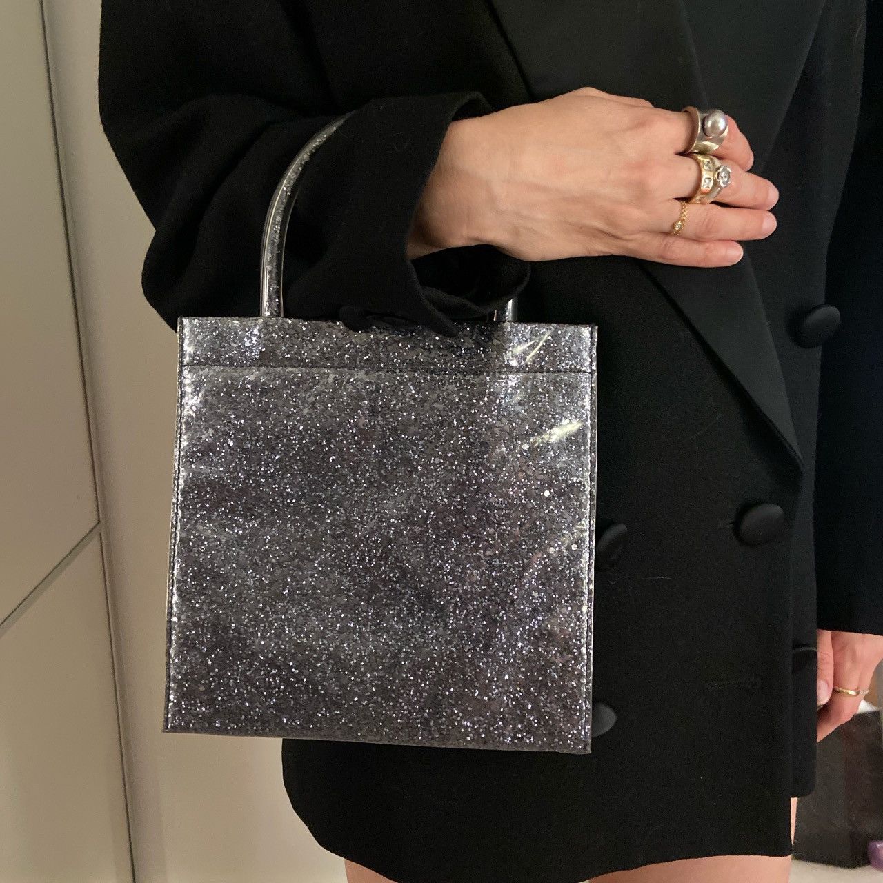 Miu Miu Miu Miu AW1998 collectors handbag in silver glitter Size ONE SIZE - 8 Thumbnail