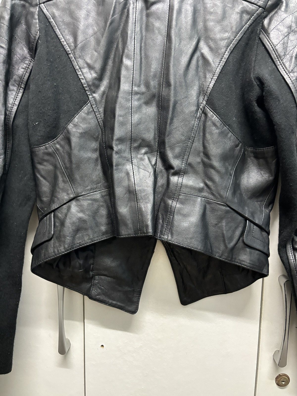 7 For All Mankind 7 for All Mankind Asymmetrical Leather Jacket Size XS / US 0-2 / IT 36-38 - 10 Thumbnail